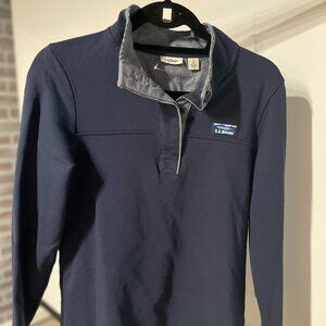 LL Bean Quarter Button Pullover Sweatshirt